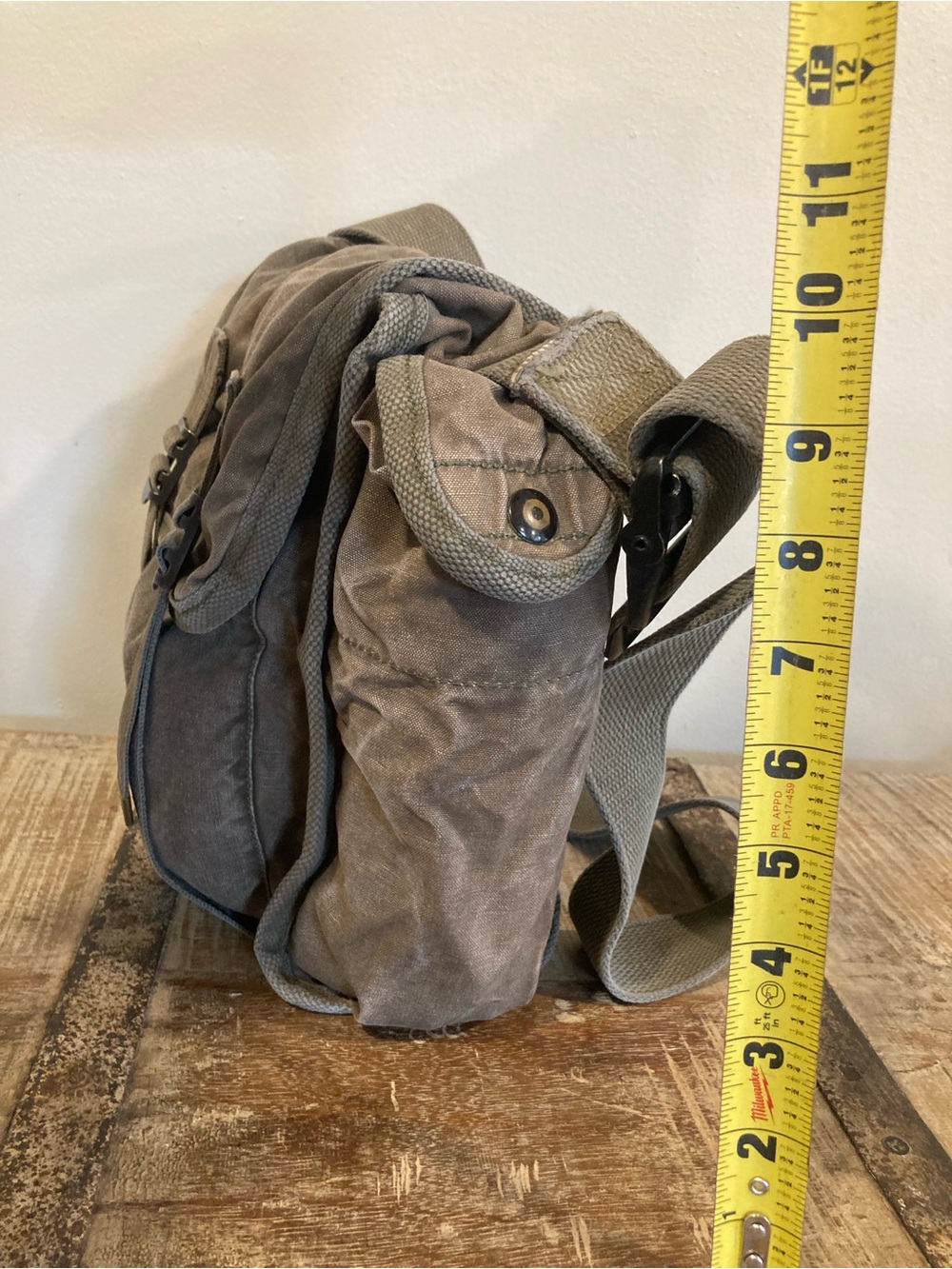 1988 US Military Fabric Shoulder Bag Olive Drab Army Stencil - Picture 5 of 16